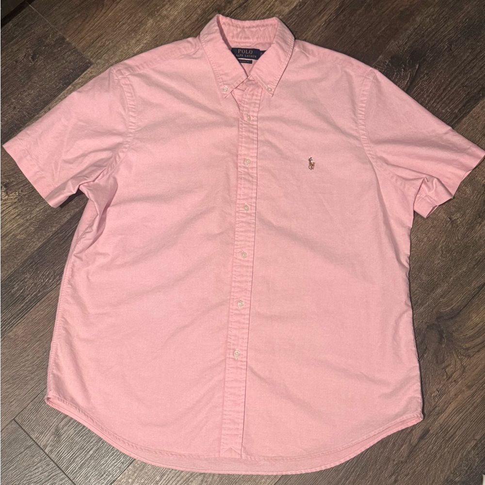 Ralph Lauren Men's Pink Casual Button Down Shirt